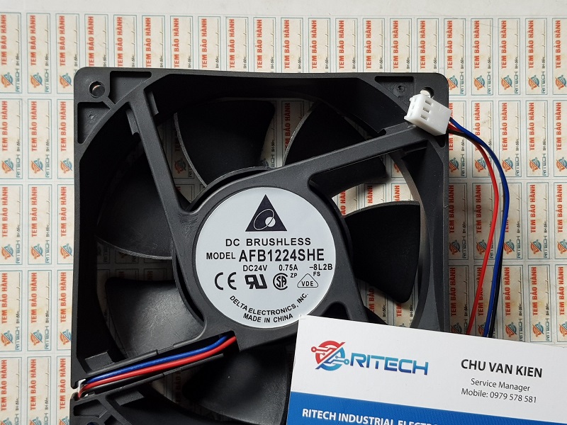 Quạt Delta AFB1224SHE 24VDC/0.75A Kích thước 120x120x38mm - Ảnh 2