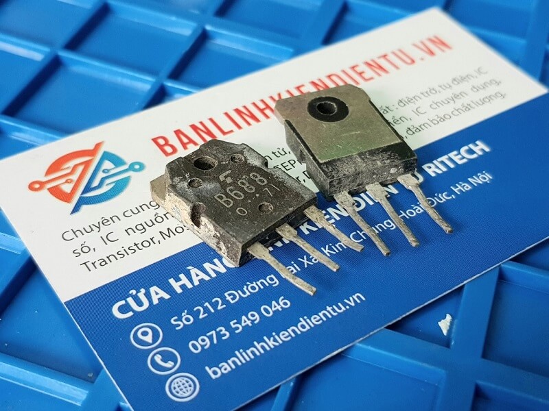 B688 2SB688 Transistor PNP 8A 120V TO-3P (tháo máy)