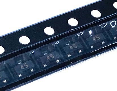 Alternative view of BAS40-05 kí hiệu 45 Dual Schottky Diodes 200mA 40V Sot-23