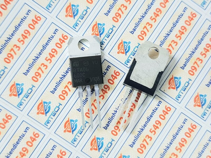 Alternative view of BTA06-600C, BTA06-600B, BTA06-600 Triac 6A/600V TO-220