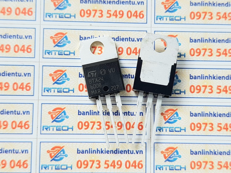 10 Pezzi TRIAC BTA24-600B – 600V 25A TO-220AB – Componenti Elettronici - Foto 5
