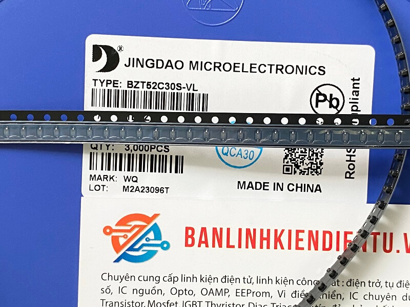 BZT52C30S-VL kí hiệu WQ diode zener 30V SOD-323 0805