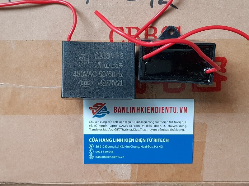 Tụ Quạt CBB61 20uF 450V