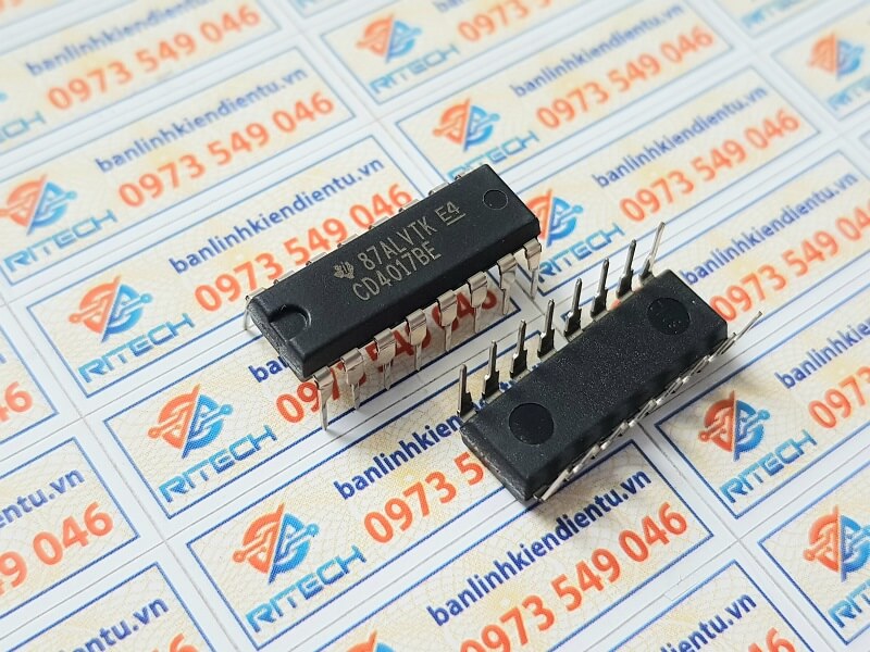 CD4017BE, CD4017BP, CD4017 DIP-16 Hàng xịn - Ảnh 2