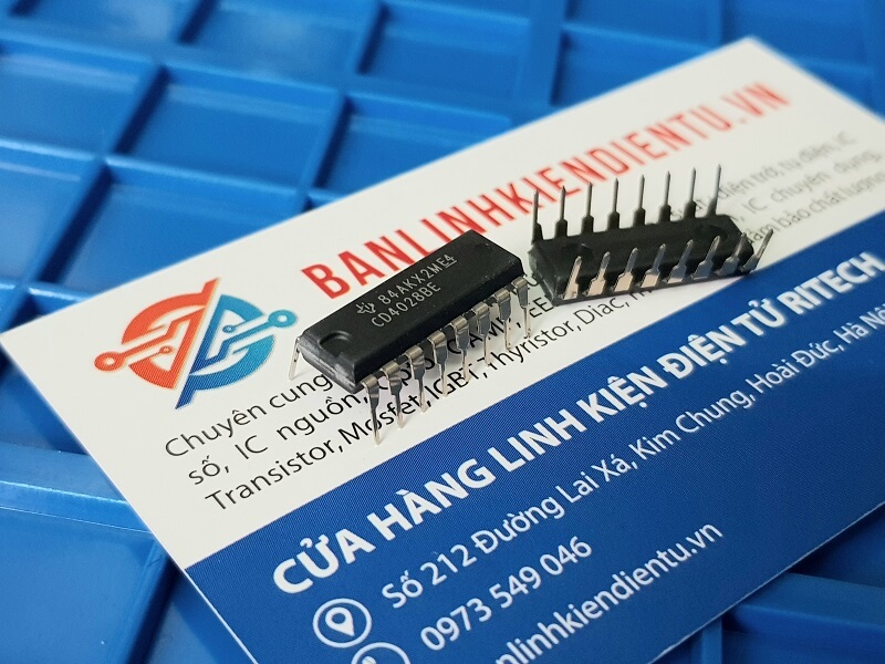 Alternative view of CD4028BE, CD4028 IC số Dip 16