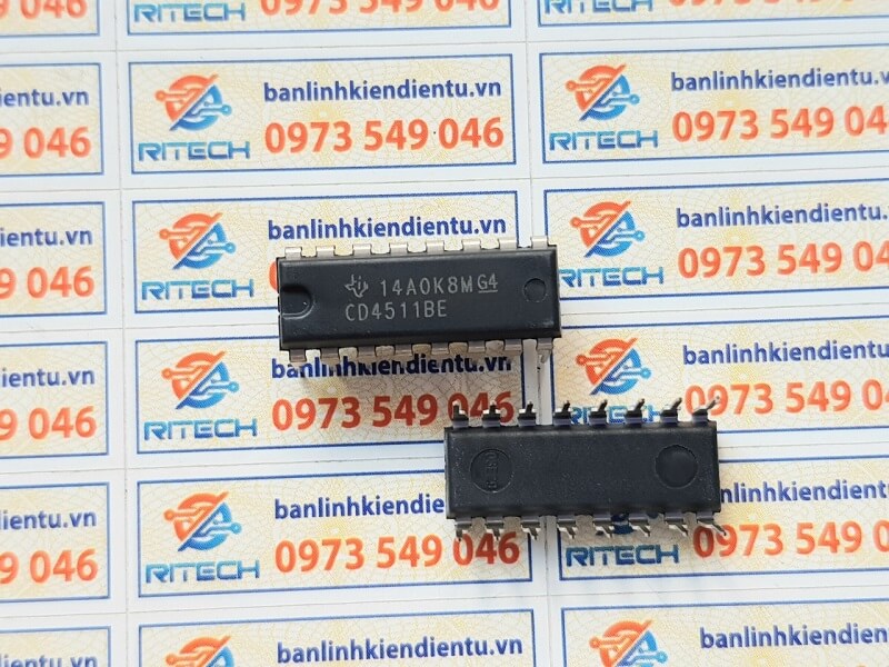 CD4511BE, CD4511, HEF4511BP IC Số DIP-16 - Ảnh 3