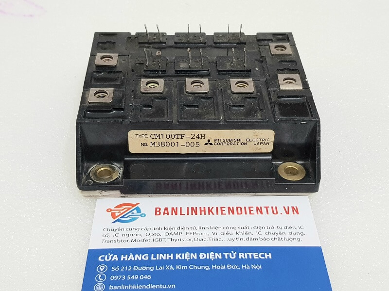 Alternative view of CM100TF-24H Module IGBT Mitsubishi 100A 1200V