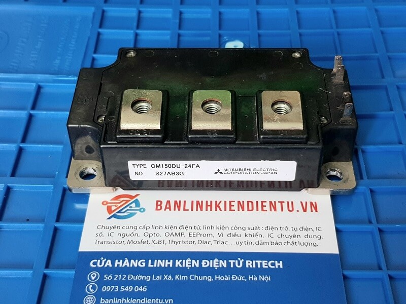 Alternative view of CM150DU-24FA Module IGBT Mitsubishi 150A 1200V (Tháo máy)