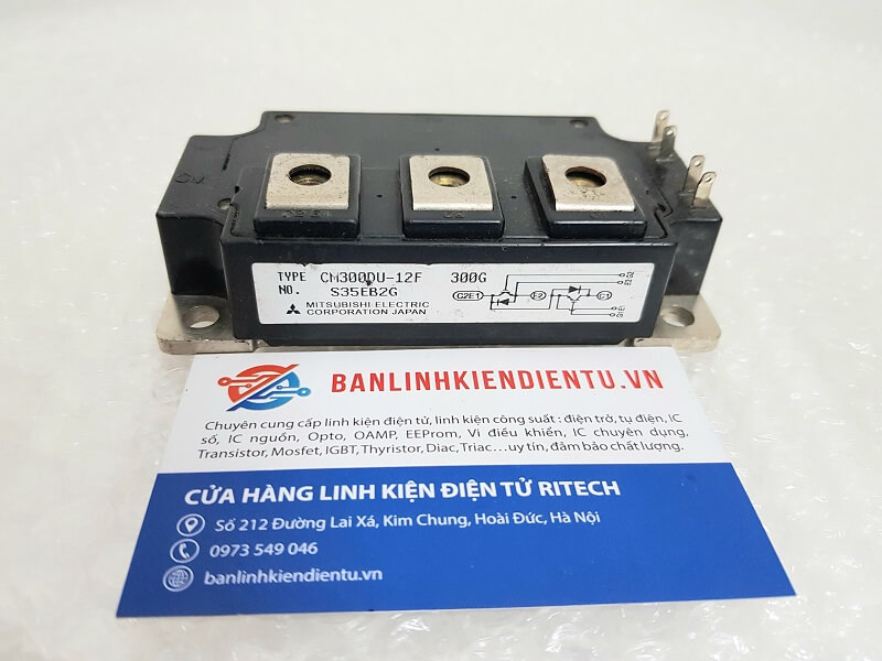 Alternative view of CM300DU-12F Module IGBT Mitsubishi 300A/600V (Tháo máy)