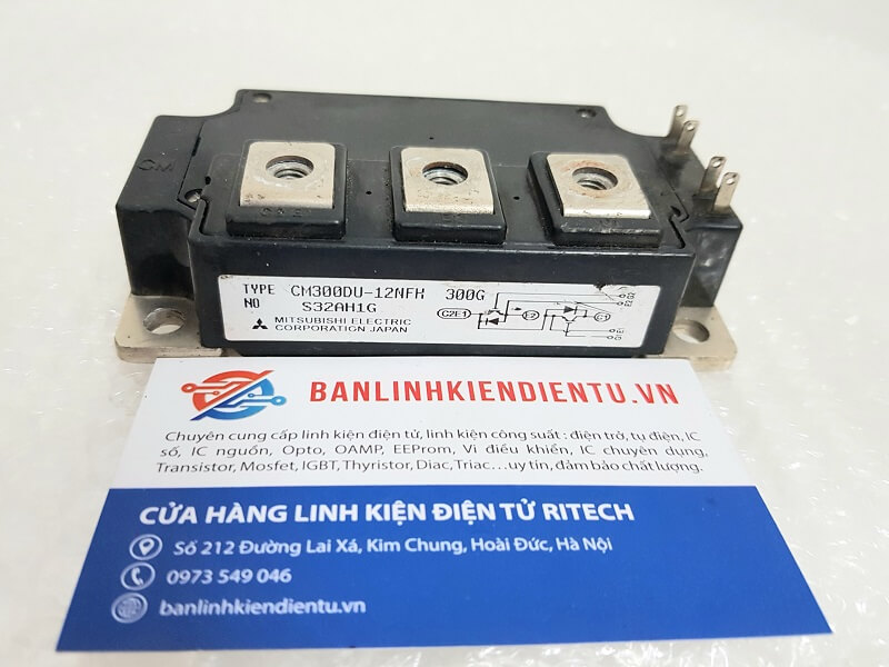 Alternative view of CM300DU-12NFH Module IGBT Mitsubishi 300A/600V (Tháo máy)