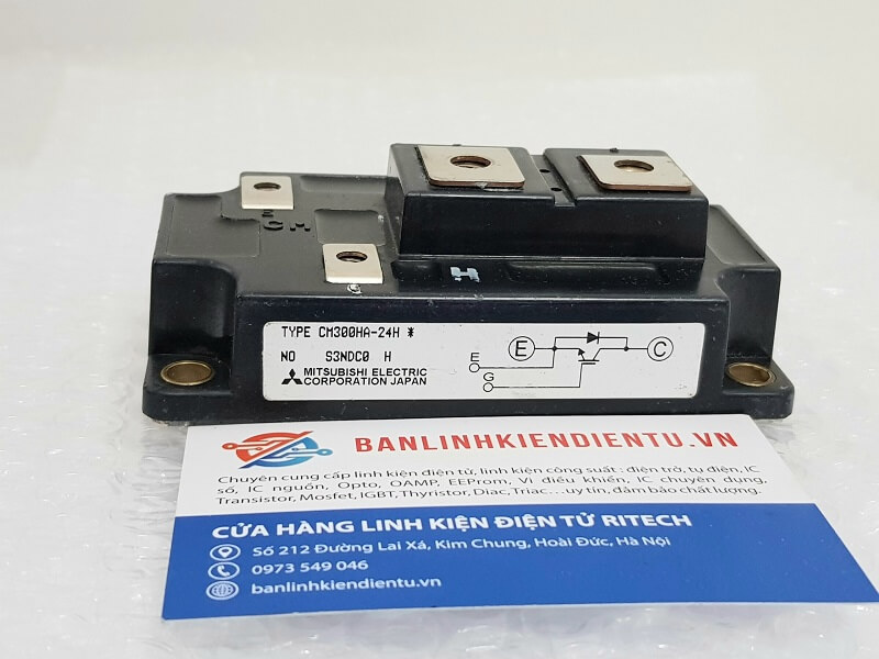 Alternative view of CM300HA-24H IGBT Mitsubishi 300A 1200V (Tháo máy)