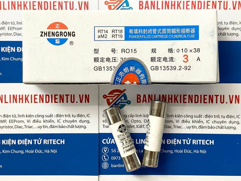 Cầu Chì Sứ 380V 3A 10x38mm