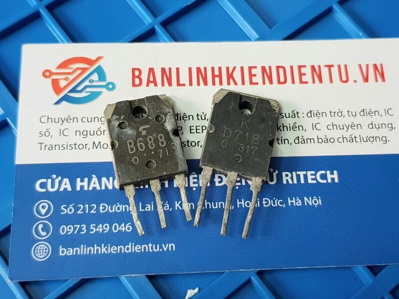D718 B688 Cặp Transistor 8A 120V TO-3P (Tháo Máy)