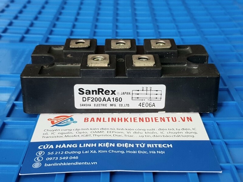DF200AA160 Diode cầu 3 pha Sanrex 200A 1600V (Tháo máy)