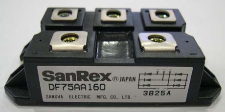 Alternative view of DF75AA160 Diode cầu 3 pha Sanrex 75A 1600V