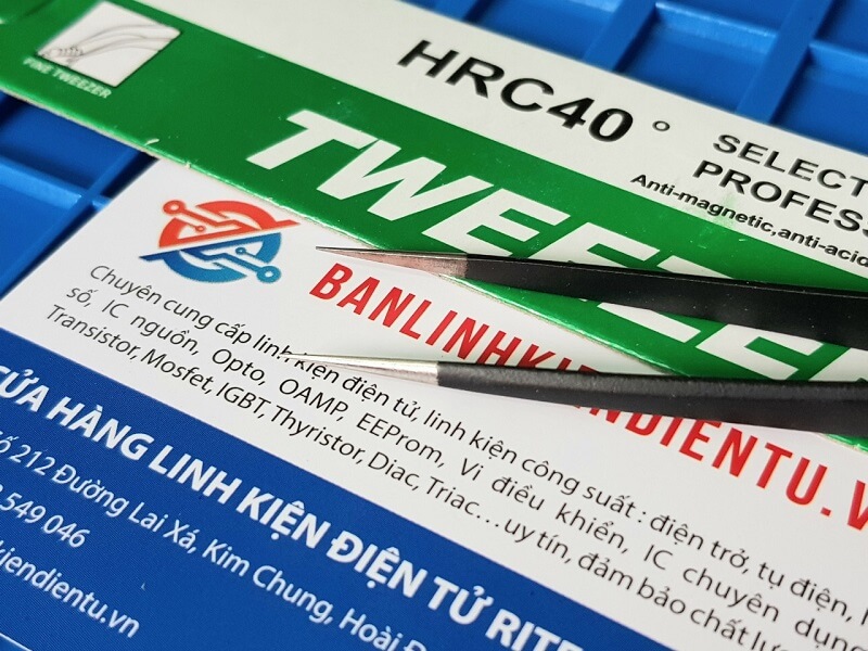 Alternative view of Nhíp gắp thẳng đầu nhọn VETUS HRC40 ESD-11 bằng théo không gỉ