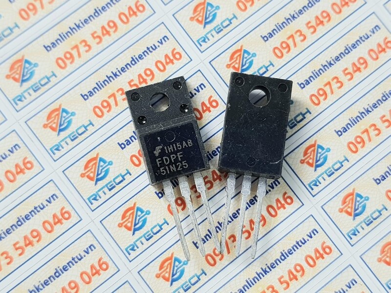 FDPF51N25, 51N25 Mosfet kênh N 28A 250V  TO-220F