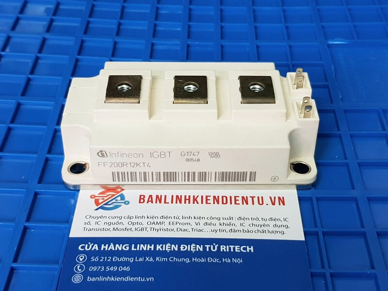 Alternative view of FF200R12KT4 Module IGBT Infineon 200A 1200V (hàng như mới)
