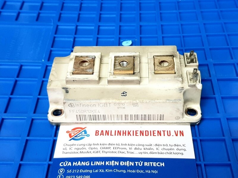 Alternative view of FF450R12KE4 Module IGBT Infineon 450A 1200V (Tháo máy)