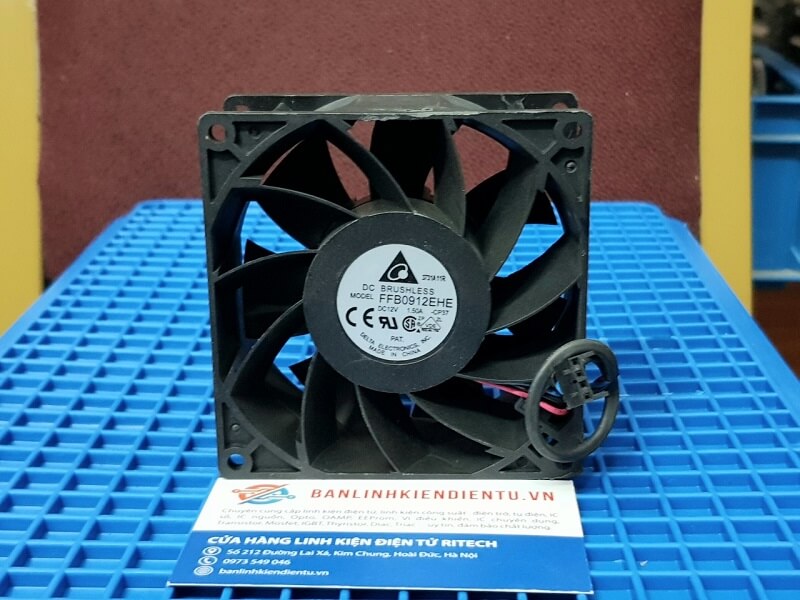 Quạt delta FFB0912EHE 12V 1.5A 92x92x38mm (Tháo máy)
