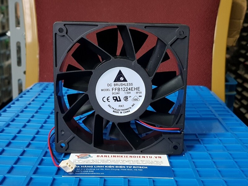 FFB1224EHE Quạt DELTA Cho Biến Tần 24VDC-1.5A 120*120*38MM