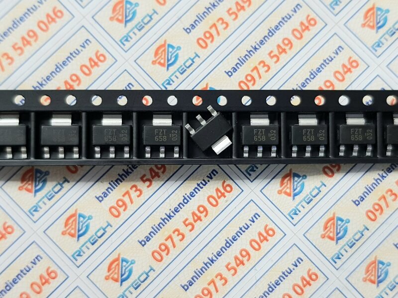Alternative view of FZT658 FZT658TA Transistor NPN 400V/0.5A SOT223