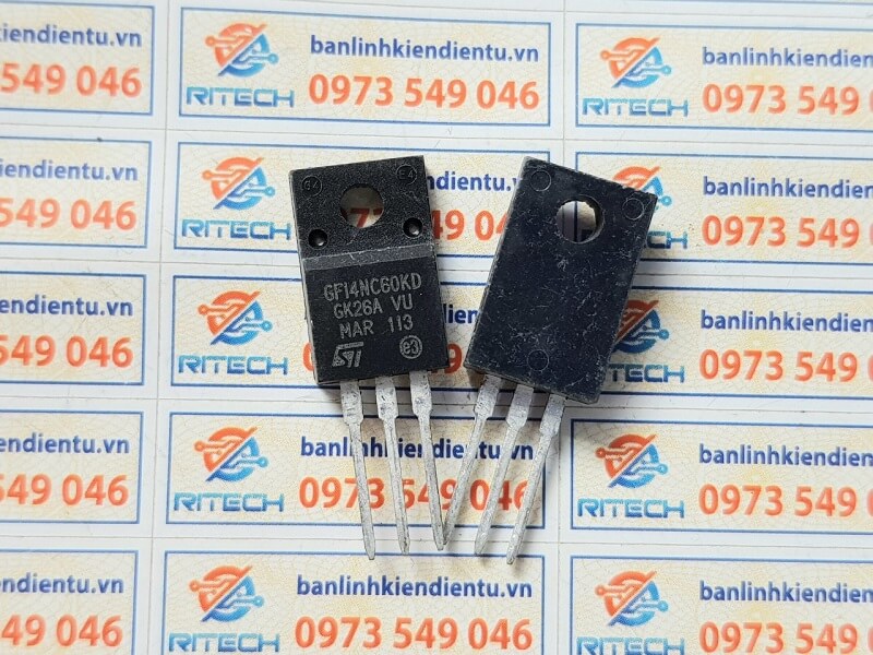 Alternative view of GF14NC60KD, STGF14NC60KD IGBT N-Channel 14A - 600V TO-220F