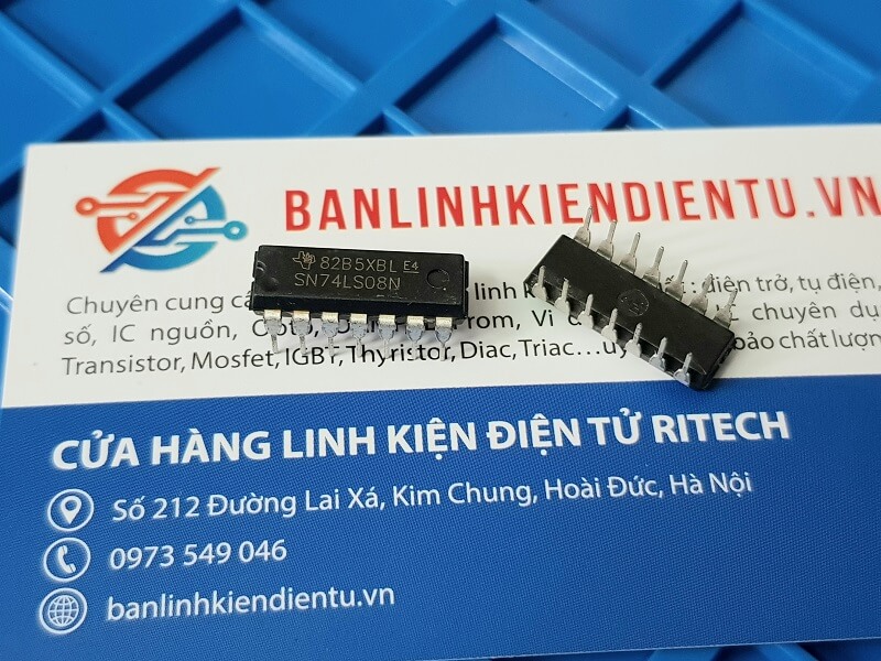 IC số 4 cổng AND 2 đầu vào SN74LS08N, 74LS08 DIP-14 - Ảnh 3