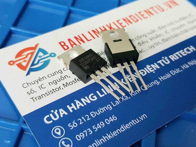 Alternative view of IRF4905 Mosfet Kênh-P 74A/55V TO-220