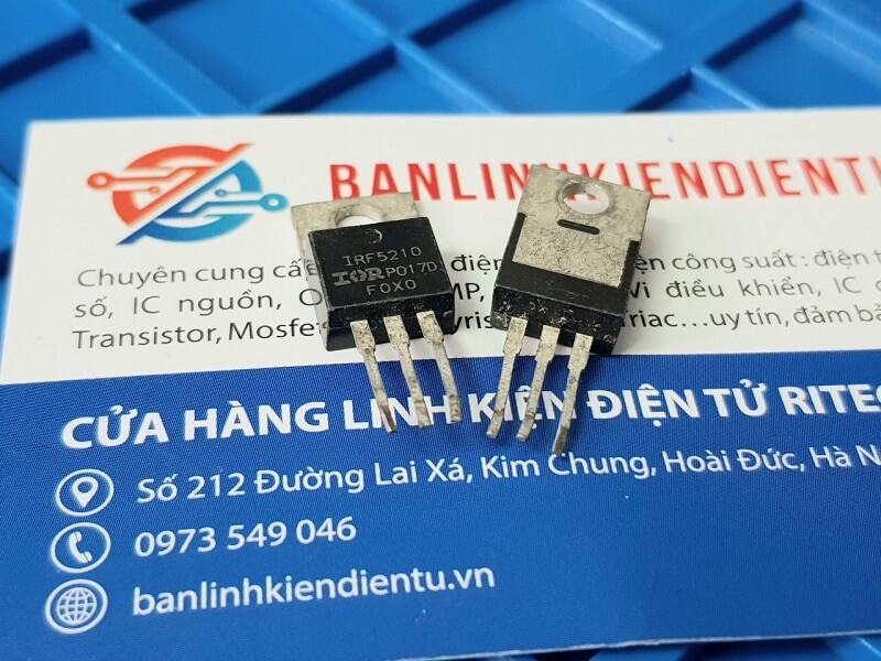 Alternative view of IRF5210 Mosfet Kênh-P 100V 40A TO-220 (Tháo máy)