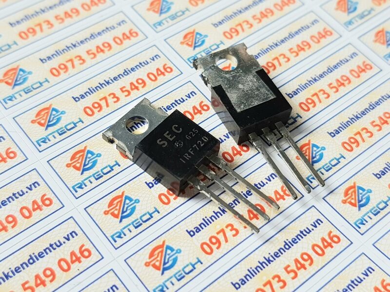 Alternative view of IRF720 Mosfet Kênh-N 400V/3.3A TO-220