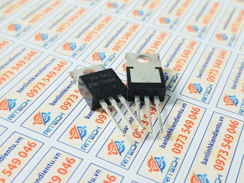 Alternative view of IRF740 Mosfet kênh N 10A 400V TO-220
