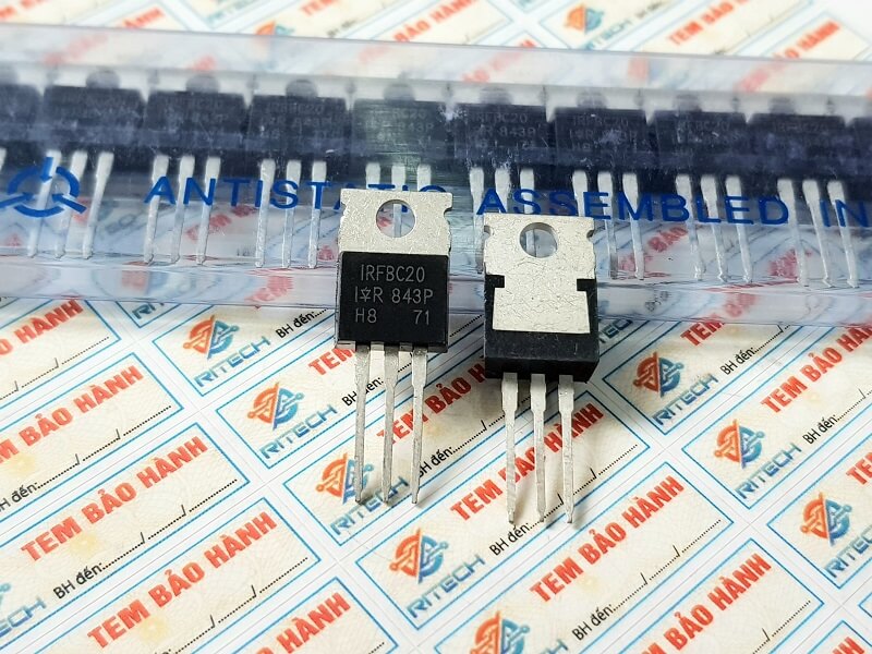 IRFBC20 Mosfet Kênh-N 2.2A/600V TO-220 - Ảnh 2