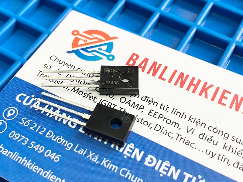 Alternative view of JE340G, MJE340, MJE340G Transistor NPN 0.5A 300V TO-225 (chính hãng ON)