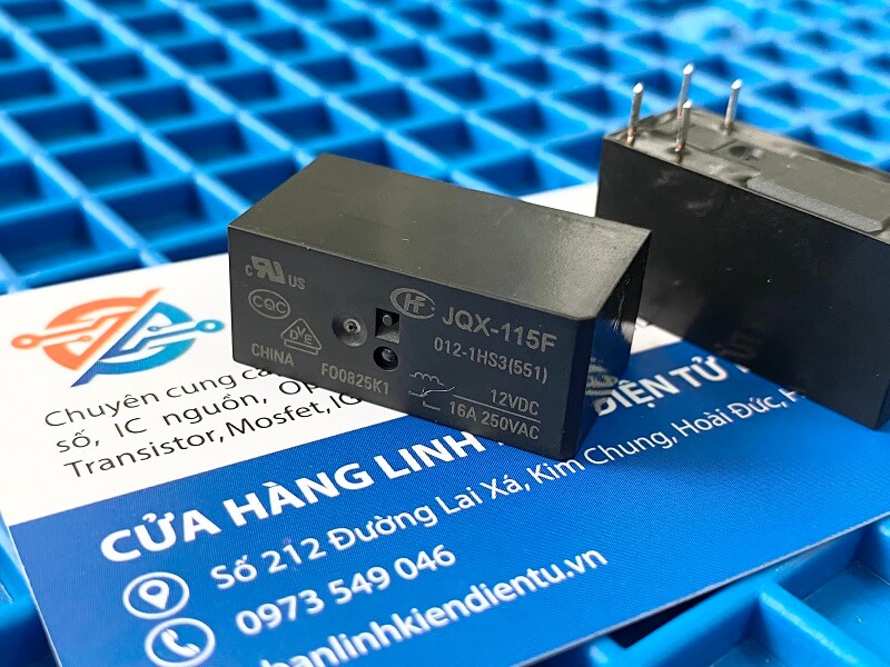 Alternative view of JQX-115F-012-1HS3A (555) Relay 12V 16A/250VAC 6 chân