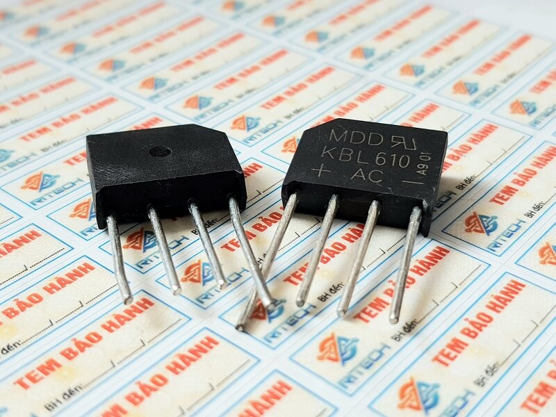 Alternative view of Diode cầu KBL610 6A 1000V