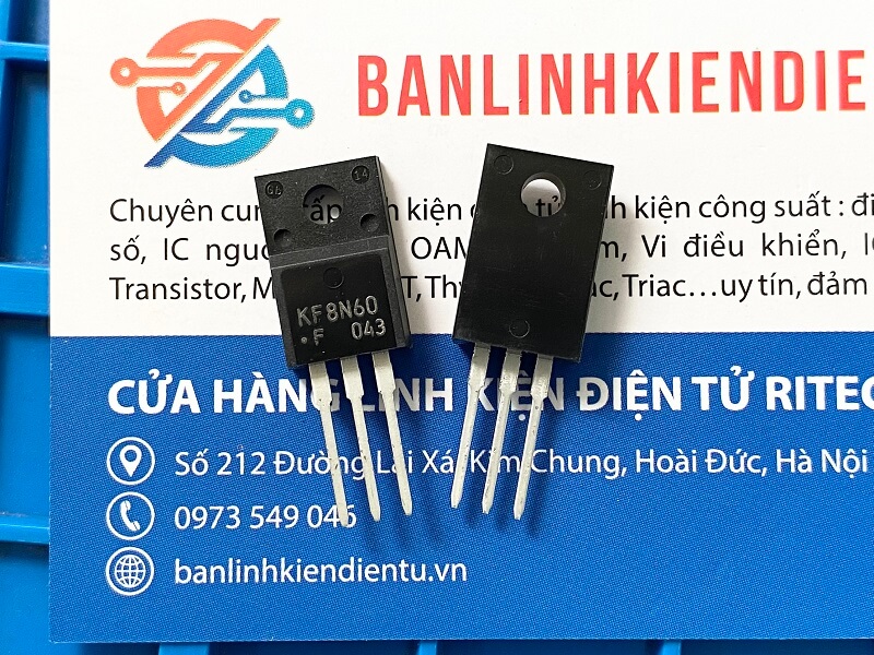 Alternative view of KF8N60 Mosfet kênh N 8A 650V TO-220