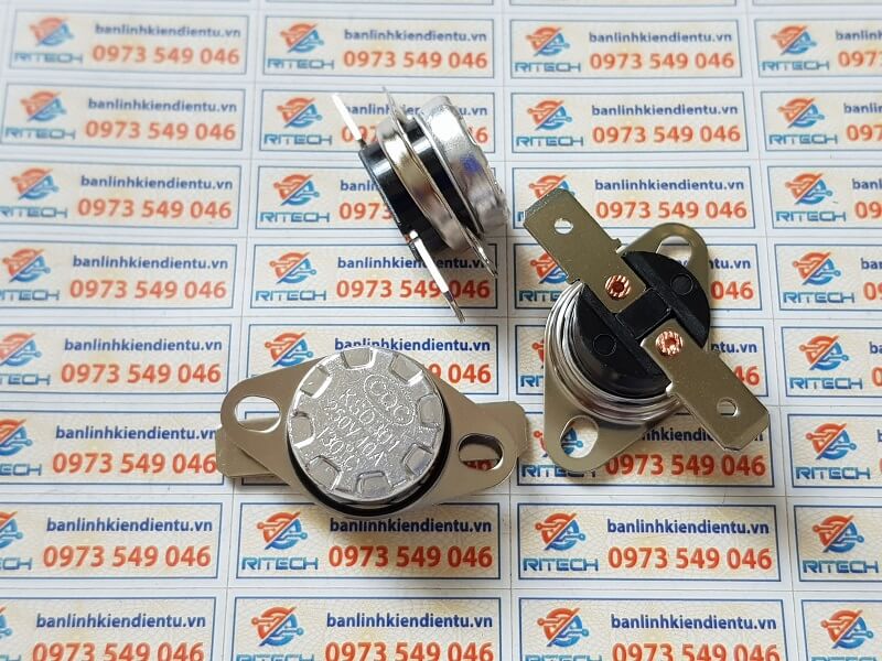 Relay nhiệt KSD301 130 độ 10A 250V thường đóng