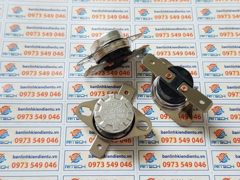 Relay nhiệt KSD301 150 độ 10A 250V thường đóng