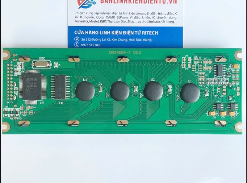 Alternative view of Màn hình đồ họa LCD 24064 5.2 inch nền xanh lá 240×64