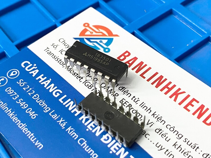 Alternative view of M51995AP, M 51995AP IC nguồn DIP-16