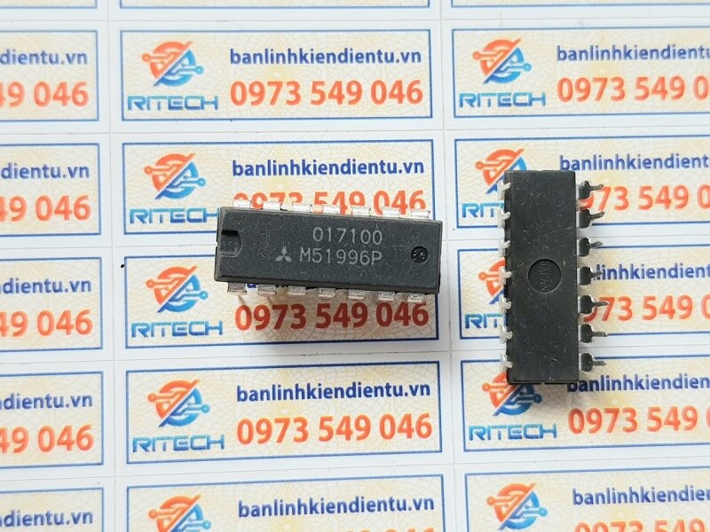 Alternative view of M51996AP, M51996P IC nguồn DIP-14