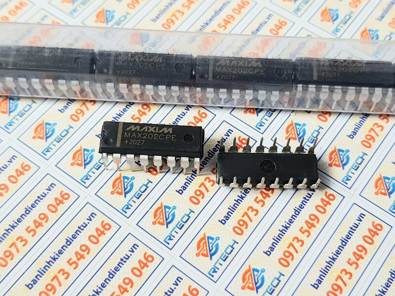 Alternative view of MAX202CPE, MAX202EPE, MAX202 IC Chuyên Dụng DIP-16