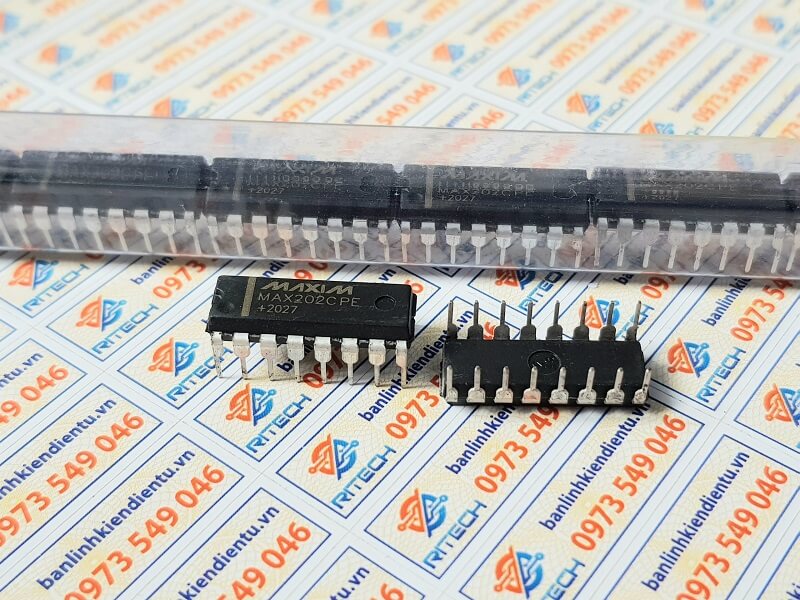 MAX202CPE, MAX202EPE, MAX202 IC Chuyên Dụng DIP-16