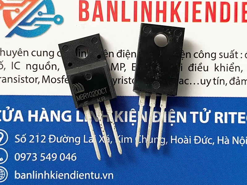 MBR10200CT Diode Schottky 10A 200V TO-220 (lưng nhựa)