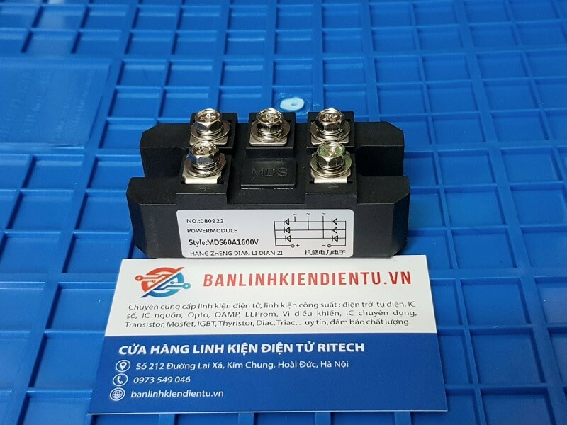 Alternative view of MDS60A1600V Chỉnh lưu cầu 3 pha 60A 1600V