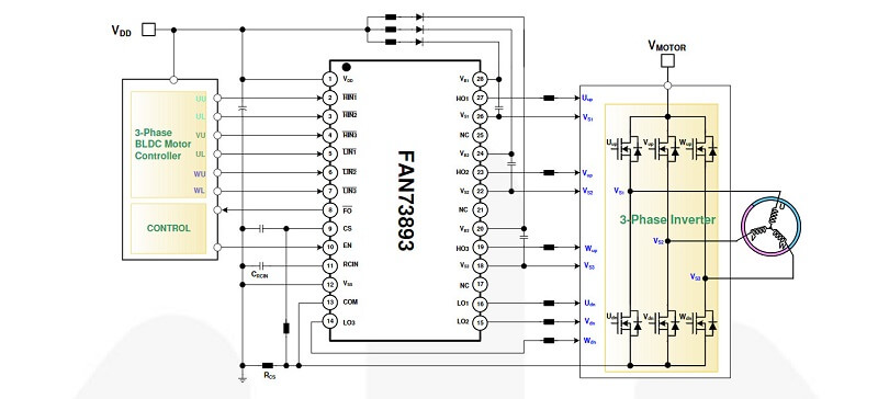 Mạch ứng dụng IC điều khiển FAN73893