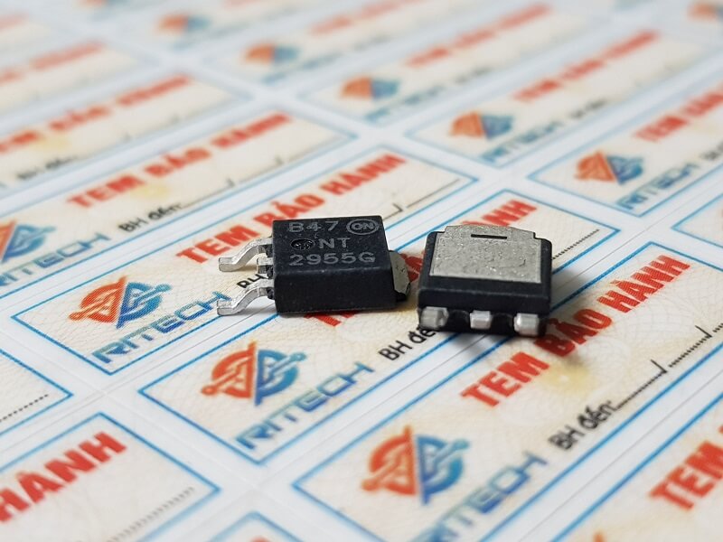 Alternative view of NT2955G, 2955G Mosfet Kênh-P 60V/12A TO-252
