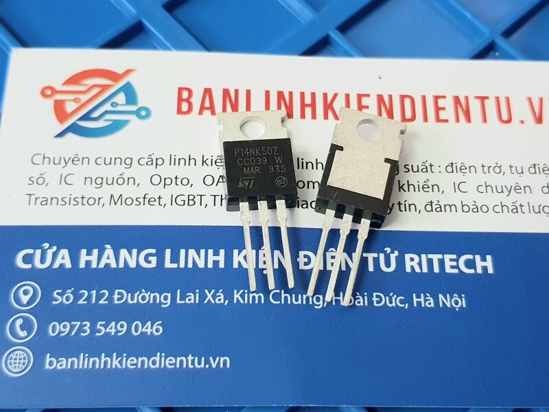 P14NK50Z Mosfet Kênh N 14A 500V TO-220 (Lưng sắt)
