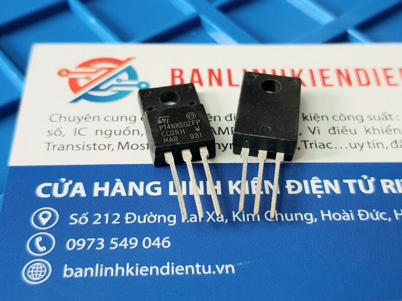 Alternative view of P14NK50ZFP MOSFET KÊNH N 14A 500V TO-220